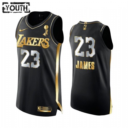 Kinder NBA Los Angeles Lakers Trikot LeBron James 23 2020-21 Schwarz Golden Edition Swingman